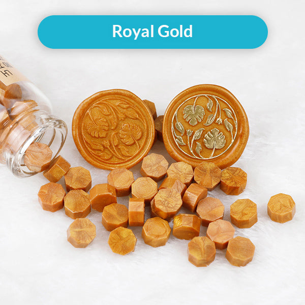Sealing Wax Beads Set for Stamp, Royal Gold