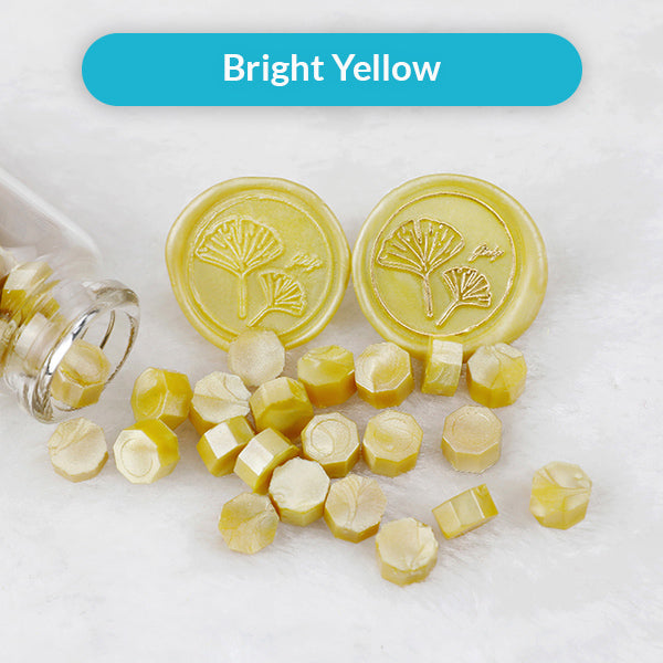 Sealing Wax Beads Set for Stamp, Bright Yellow