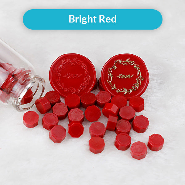 Sealing Wax Beads Set for Stamp, Bright Red