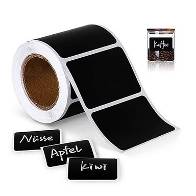 Self Adhesive Sticky Black Labels Roll