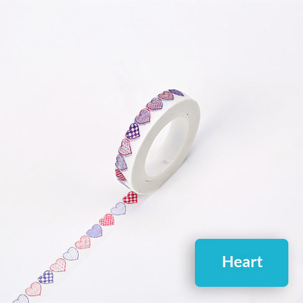 Slim Divider Line Decoration Washi Tape, Heart