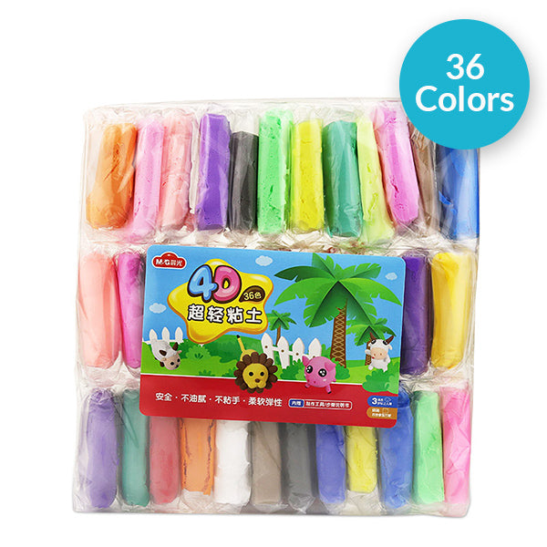 Soft Rainbow Color Modeling Play Dough 12/24/36 Colors Set — A Lot