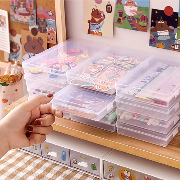 Sticker Clear Container Storage Box — A Lot Mall