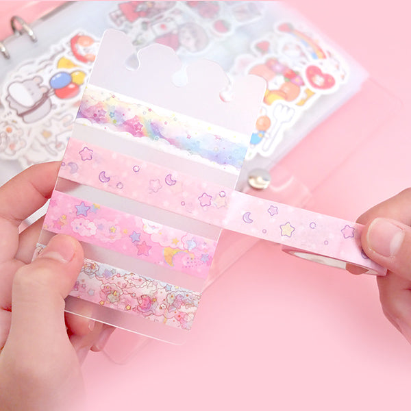 Kawaii Cute Adhesive Tape Set Storage Box - Kawaii Fashion Shop