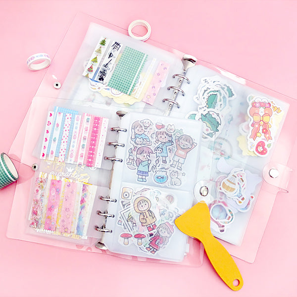 Stickers Organizer Storage Pouch Loose Leaf Binder Bundle and Pocket P — A  Lot Mall
