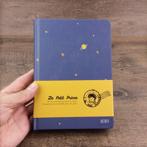 The Little Prince Illustration Thick Page Personal Journal Notebook, Blue