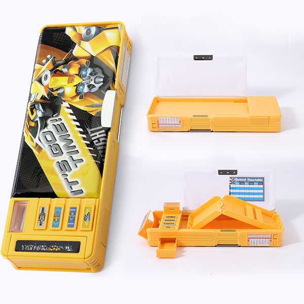 Transformers Magnetic Pencil Case, Yellow