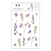 Translucent Botanical Plant Flower Stickers, 3