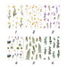 Translucent Botanical Plant Flower Stickers