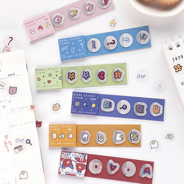 Translucent Kawaii Cartoon Stickers