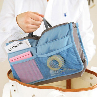 Travel Cosmetic Organizer Bag Light Blue