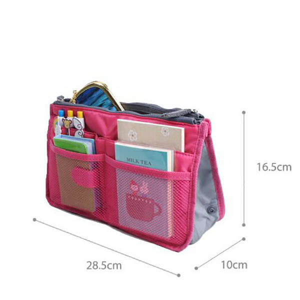 Travel Cosmetic Organizer Bag, Hot Pink