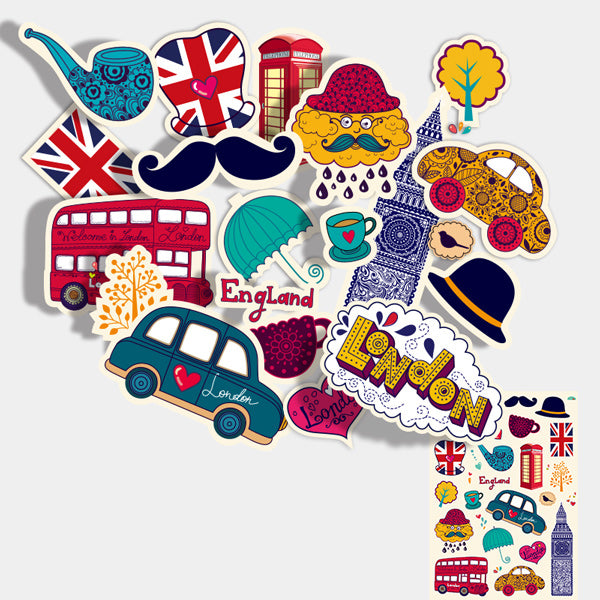 Travel Journal London Style Stickers