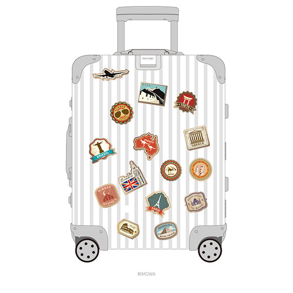 Suitcase Covered In Souvenir Stickers High-Res Stock Photo - Getty Images