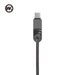 USB 3 in 1 Fast Charging Zinc Alloy Data Cable, Black