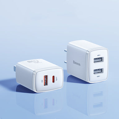 USB /Type-C Power Adapter 2 Ports 2.1A /3A Max (USA, Canada Type A Plug)