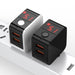 USB Power Adapter Digital Display 2 Ports 2.4A Max (USA, Canada Type A Plug)