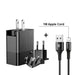 USB Power Adapter 3 Ports 3.4A Max (USA, UK and Europe Type A/G/F Plug), USB Power Adapter with 1M Apple Lightning Power Cord