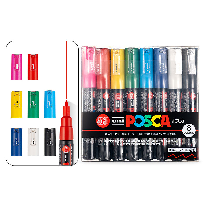 Uni Posca Markers - Extra Fine  Cool school supplies, Cute school  supplies, Paint markers
