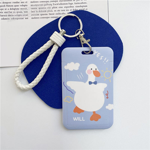 Vertical Card Holder with Lanyard, Duck