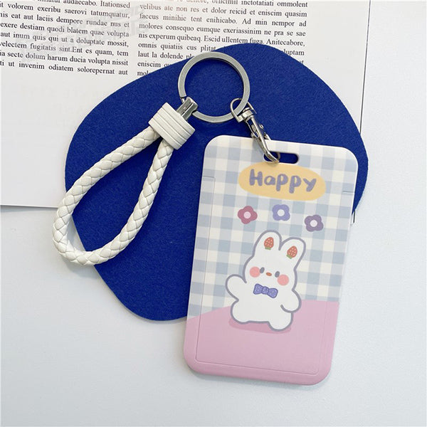 Vertical Card Holder with Lanyard, Rabbit (Type 1)