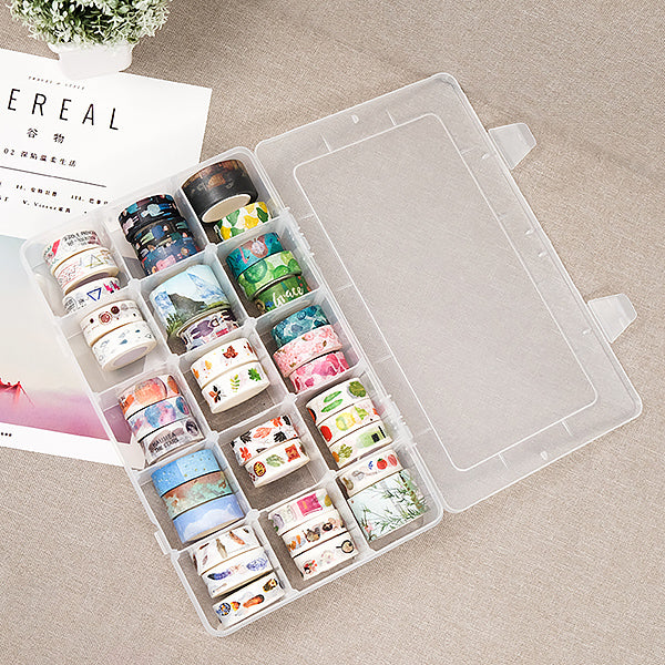 Washi Tape Adjustable 15 Grids Storage Organizer Box — A Lot Mall