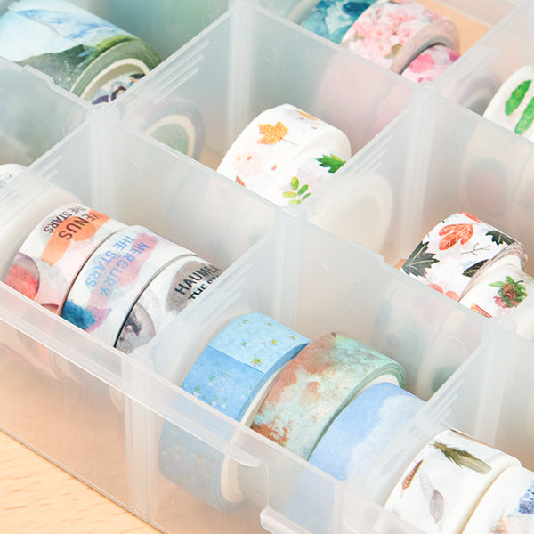 washi tape aufbewahrung Washi Tape Adjustable 15 Grids Storage Organizer Box