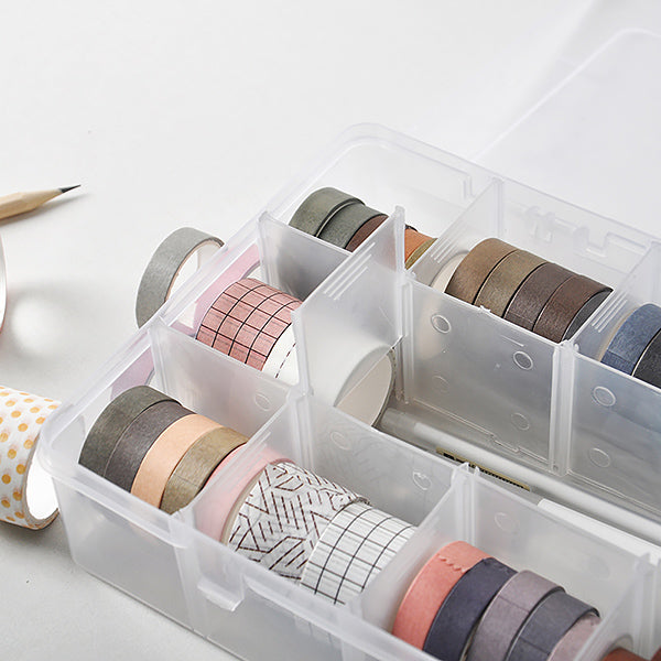 aufbewahrung für washi tape Washi Tape Adjustable 15 Grids Storage Organizer Box