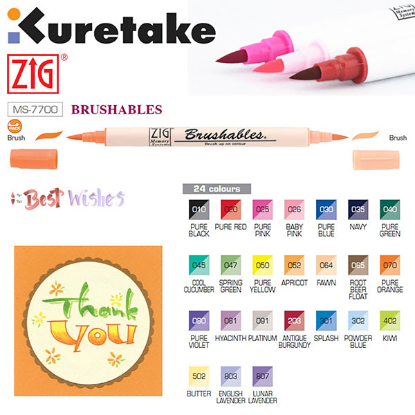 Kuretake Zig "Brushables" Two-Tone Brush Markers – K. A. Artist Shop