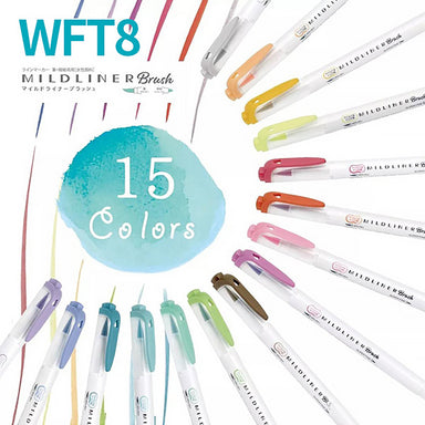 Zebra Mildliner Double Ended Brush Pen 15 Colors