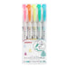 Zebra Mildliner Double Ended Brush Pen 5 Colors Set, Assorted Fluorescent