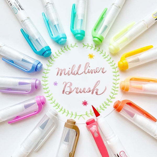 Zebra Mildliner Double Ended Brush Pen 5 Colors Set