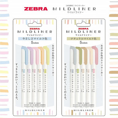 Zebra Mildliner Double Ended Highlighters Fine Bold 3 / 4 / 5 / 25 Colors Set Highlighter