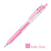 Zebra Sarasa Milk Color Clip Retractable Gel Pen 0.5mm 8 Colors, Milk Pink