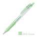 Zebra Sarasa Milk Color Clip Retractable Gel Pen 0.5mm 8 Colors, Milk Green