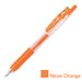 Zebra Sarasa Neon Color Clip Retractable Gel Pen 0.5mm 5 Colors, Neon Orange