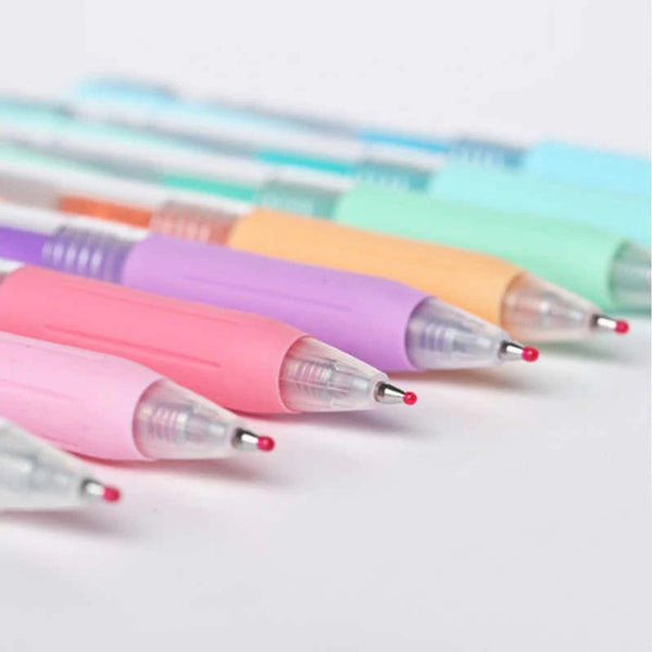 Zebra Sarasa Push Clip Gel Pens- Milk Colors Set of 8