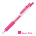 Zebra Sarasa Neon Color Clip Retractable Gel Pen 0.5mm 5 Colors, Neon Pink