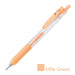 Zebra Sarasa Milk Color Clip Retractable Gel Pen 0.5mm 8 Colors, Milk Orange